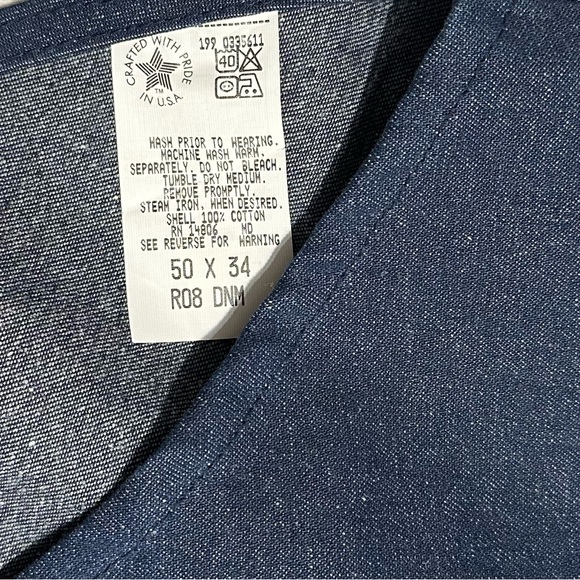 CARHARTT 11.5 OZ RIGID R08 DENIM BIB OVERALLS NEW WITH TAGS.Sz 50/34 - Picture 10 of 13